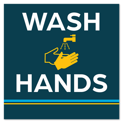 Window Graphics - Wash Hands - 24x24
