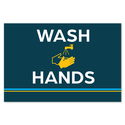 Window Graphics - Wash Hands - 36x24