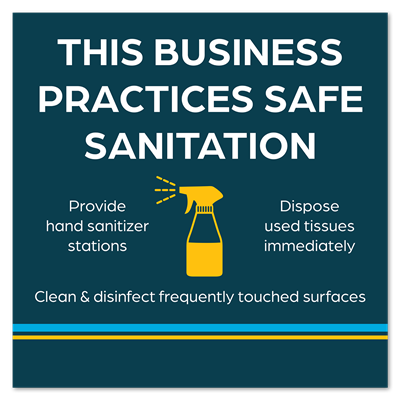 Wall Graphics - This Business Practices Safe Sanitation - 24x24