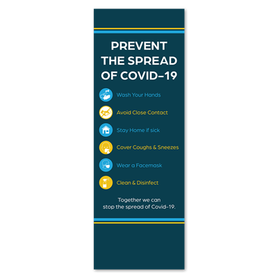 Banner Stands - Prevent the Spread - 31.5x92